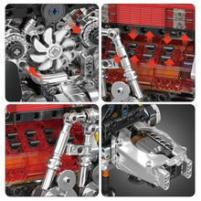 Load image into Gallery viewer, Mould King W16 Tight-Fitted V8 Engine Model Kit
