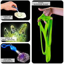 Load image into Gallery viewer, Mega Science Kit - Glow in The Dark Lab with Crystal Growing, Slime Making, Glowing Putty
