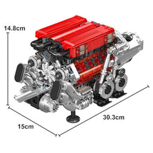 Load image into Gallery viewer, Mould King W16 Tight-Fitted V8 Engine Model Kit

