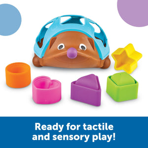 Fine Motor Hedgehog Poppin' Shapes Sorter