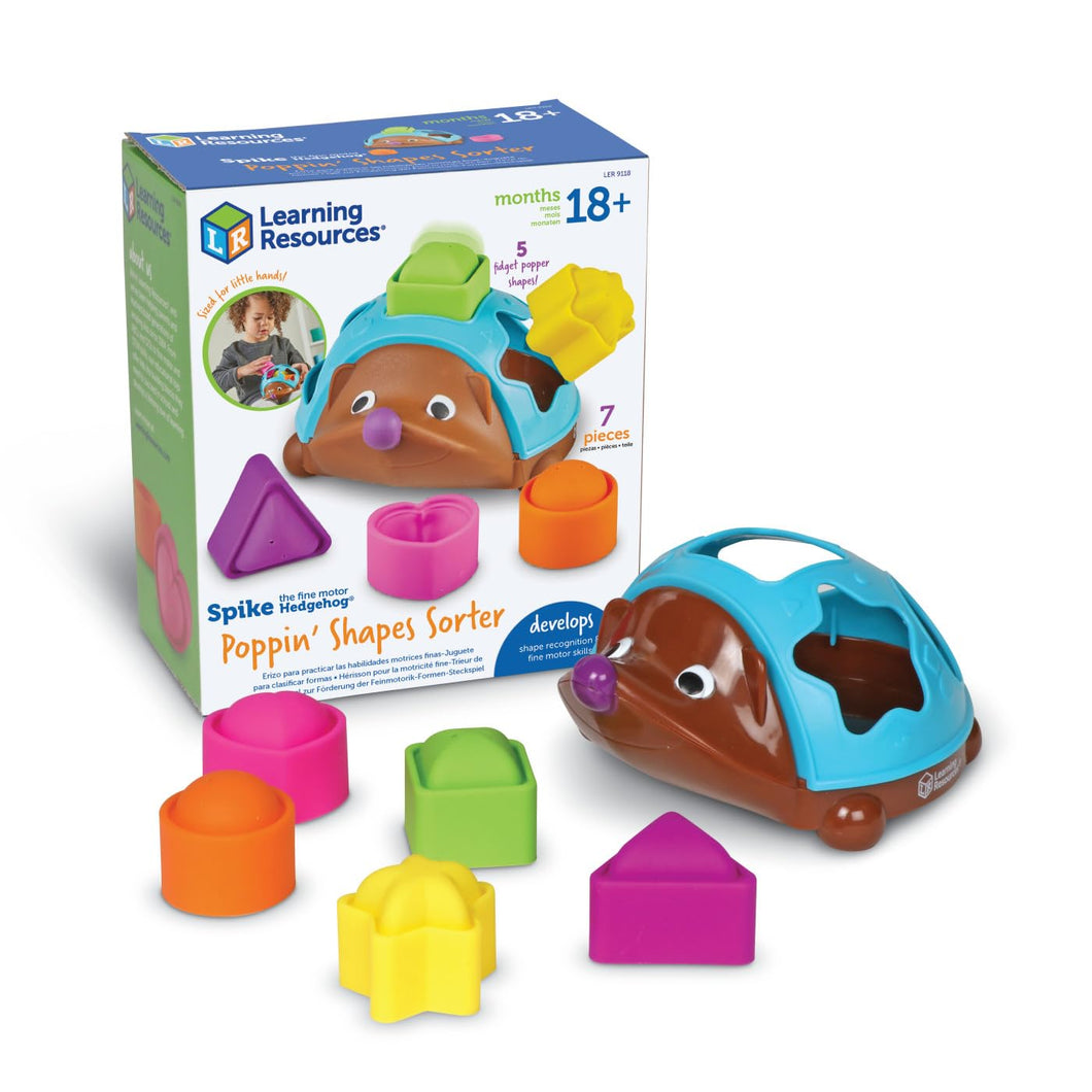 Fine Motor Hedgehog Poppin' Shapes Sorter