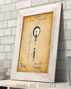 Thomas Edison Electric Lamp Patent Print