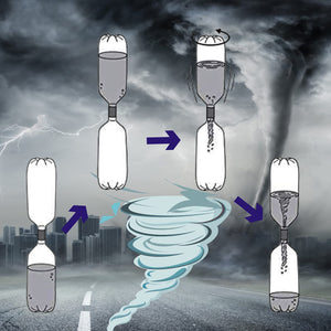 Tornado tube bottle connectors cyclone toy maker