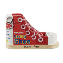 Load image into Gallery viewer, Melissa &amp; Doug Wooden High-Top Shoe Lacing Sneaker
