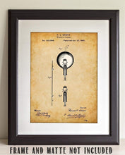 Load image into Gallery viewer, Thomas Edison Electric Lamp Patent Print
