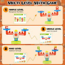 Load image into Gallery viewer, Balance Math Toys, 3 in 1 Counting Stacking and Balancing Math Learning Game for Kids
