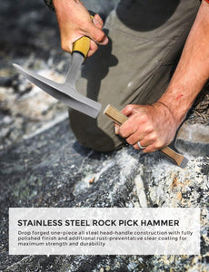 Geological Rock Hammer & Chisel Kit