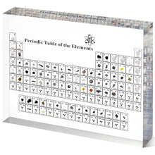 Load image into Gallery viewer, Mukarisk Transparent Acrylic Periodic Table with Real Elements
