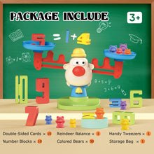 Load image into Gallery viewer, Balance Math Toys, 3 in 1 Counting Stacking and Balancing Math Learning Game for Kids
