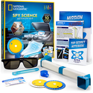 Spy Science Kit - Kids Spy Activity Set, Complete 10 Secret Spy Missions