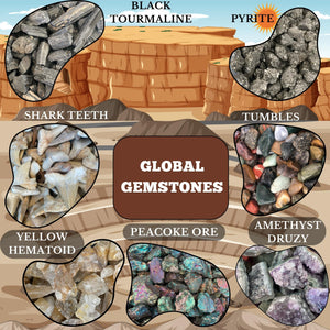 Gemstone Paydirt Educational Toys, Gem Dig Mining Bag