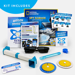 Spy Science Kit - Kids Spy Activity Set, Complete 10 Secret Spy Missions